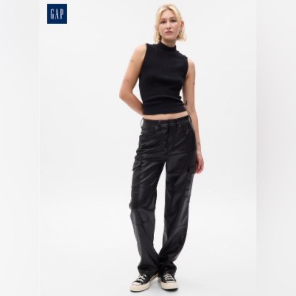 Gap High Rise '90s Loose Vegan Leather Cargo Pants